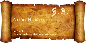 Zalán Mihály névjegykártya