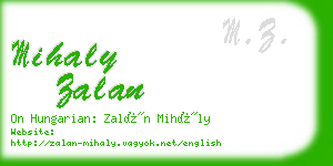 mihaly zalan business card